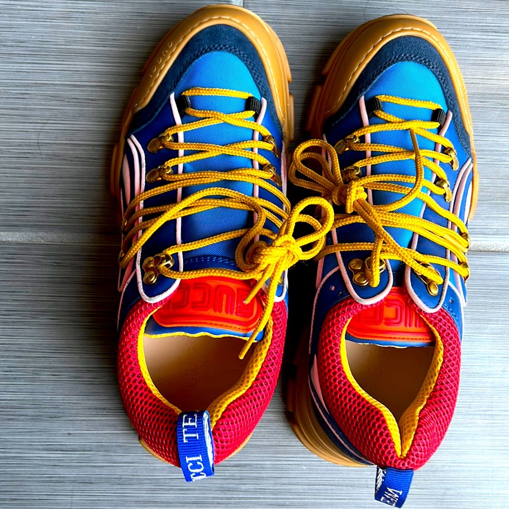 COPY - Gucci Flashtrek Sega Blue Boots. Size 7men/39Euro